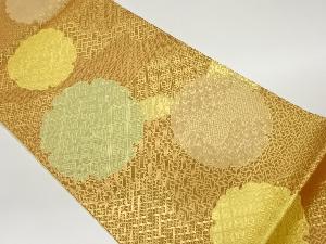 本場筑前博多佐賀錦雪輪に菱尽くし模様織出し袋帯